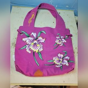 Ed Hardy tote / handbag with great color and graphics.